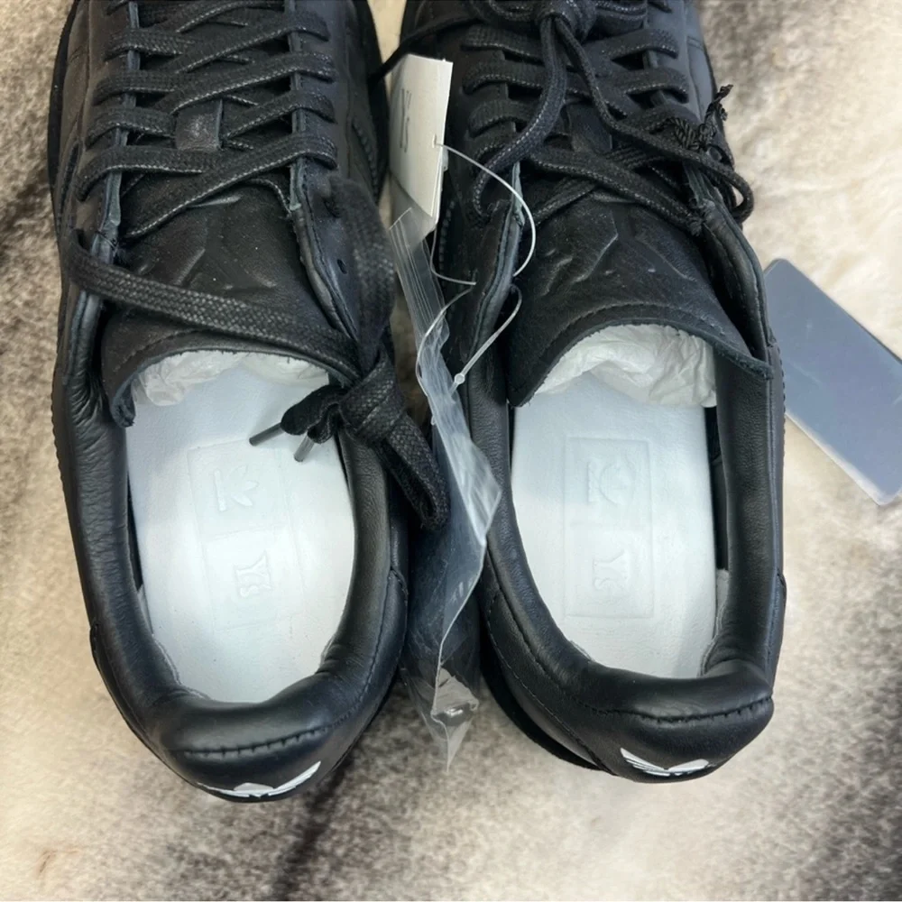 Y’s by Yohji Yamamoto Y’s adidas Wedge Stan Black Leather Sneakers